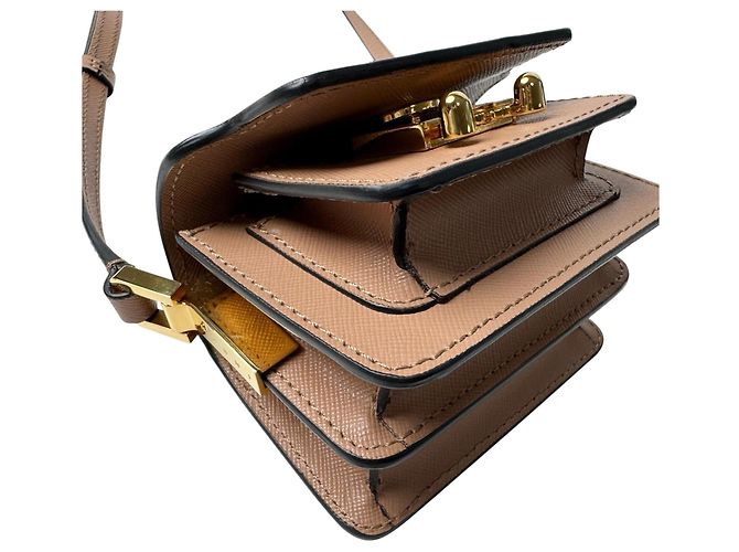 Marni Trunk Nano Schultertasche Braun - Ansicht 14