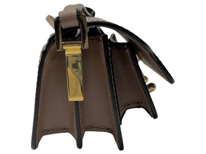 Marni Trunk Nano Schultertasche Braun - Ansicht 5