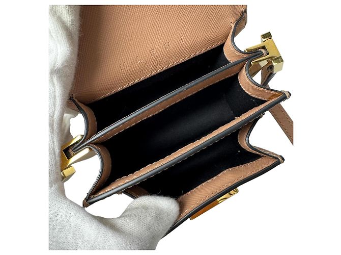 Marni Trunk Nano Schultertasche Braun - Ansicht 7