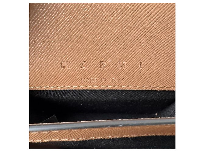 Marni Trunk Nano Schultertasche Braun - Ansicht 8
