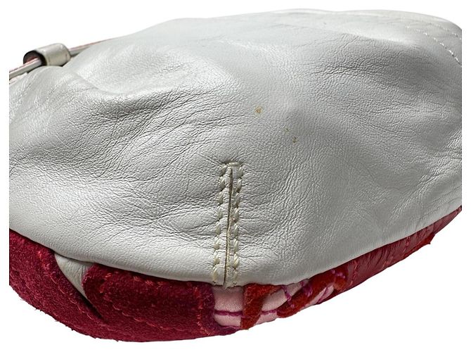 Mini borsa monospalla Coach Poppy con motivo floreale Bianco Rosso - vista 13