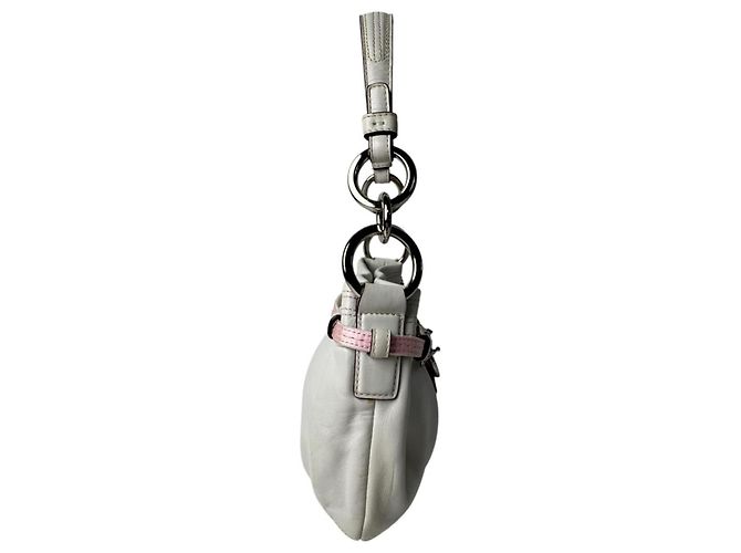 Mini borsa monospalla Coach Poppy con motivo floreale Bianco Rosso - vista 4