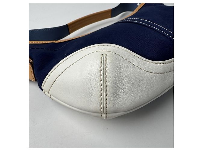 Borsa Coach Soho Half Moon Denim 4431 da donna Bianco Marrone chiaro Blu navy - vista 10