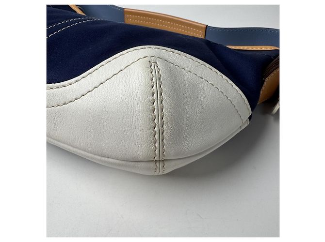 Borsa Coach Soho Half Moon Denim 4431 da donna Bianco Marrone chiaro Blu navy - vista 11