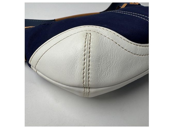Borsa Coach Soho Half Moon Denim 4431 da donna Bianco Marrone chiaro Blu navy - vista 12