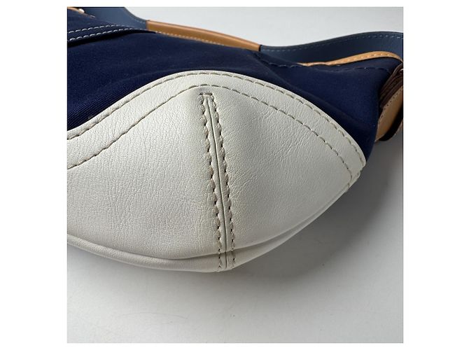 Borsa Coach Soho Half Moon Denim 4431 da donna Bianco Marrone chiaro Blu navy - vista 13