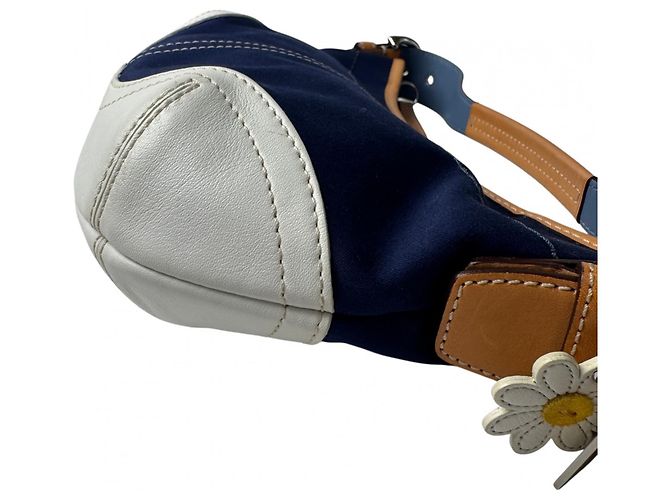 Borsa Coach Soho Half Moon Denim 4431 da donna Bianco Marrone chiaro Blu navy - vista 4