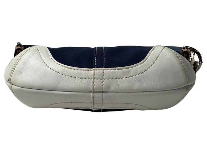 Borsa Coach Soho Half Moon Denim 4431 da donna Bianco Marrone chiaro Blu navy - vista 5