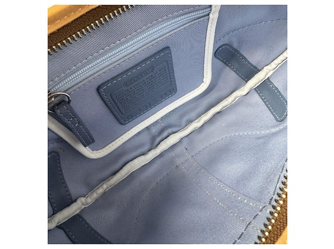 Borsa Coach Soho Half Moon Denim 4431 da donna Bianco Marrone chiaro Blu navy - vista 7