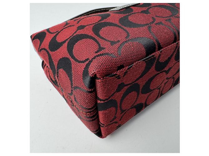 Pouch per borsa Coach in tela rossa Rosso - vista 10