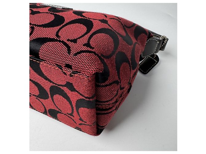 Pouch per borsa Coach in tela rossa Rosso - vista 11