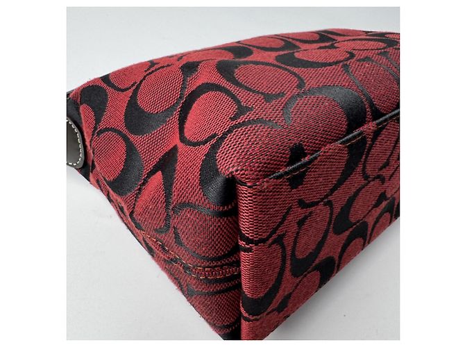 Pouch per borsa Coach in tela rossa Rosso - vista 12