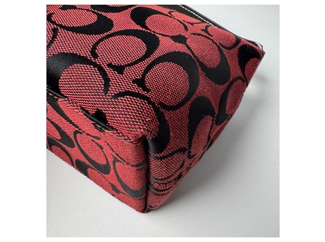 Pouch per borsa Coach in tela rossa Rosso - vista 13