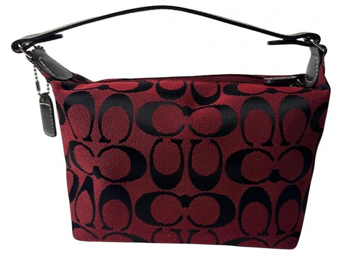 Pouch per borsa Coach in tela rossa Rosso - vista 2