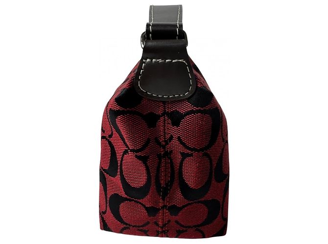 Pouch per borsa Coach in tela rossa Rosso - vista 3