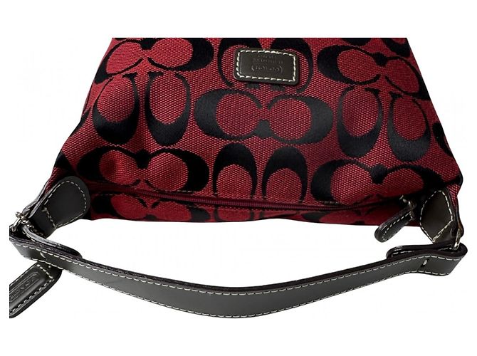 Pouch per borsa Coach in tela rossa Rosso - vista 6