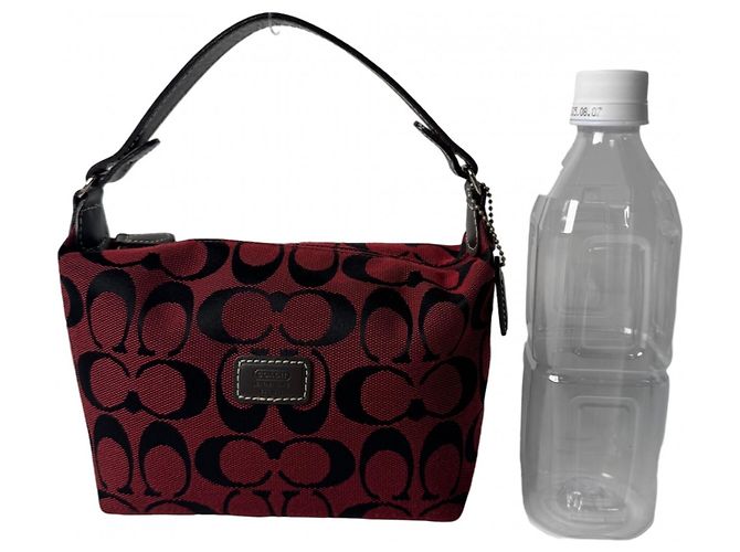 Pouch per borsa Coach in tela rossa Rosso - vista 9