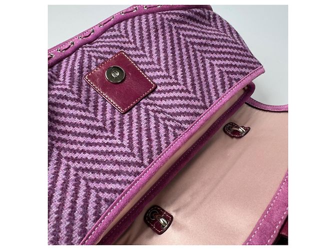 Borsa Coach Soho Tweed x Leather Porpora - vista 10