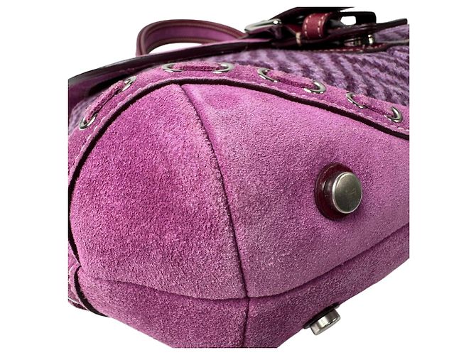 Borsa Coach Soho Tweed x Leather Porpora - vista 13