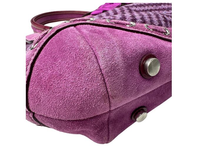 Borsa Coach Soho Tweed x Leather Porpora - vista 15