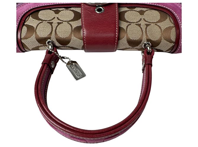 Borsa Coach Soho Tweed x Leather Porpora - vista 6