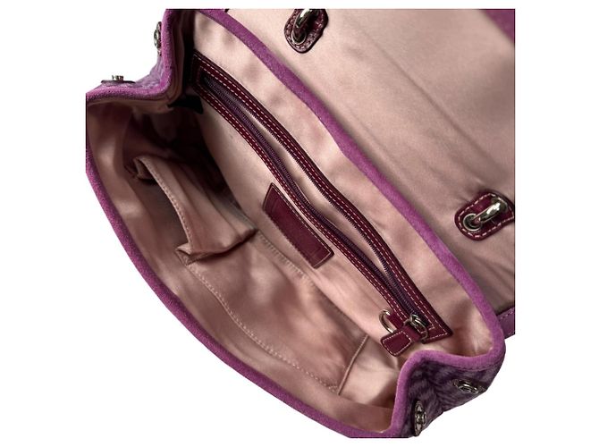 Borsa Coach Soho Tweed x Leather Porpora - vista 7