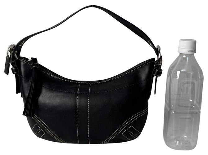 Bolsa Coach Half Moon One-Shoulder Bag Preto - vista 9