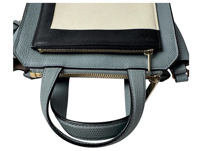Borsa Mini Passpa Tote Valextra Marrone Nero Beige - vista 11