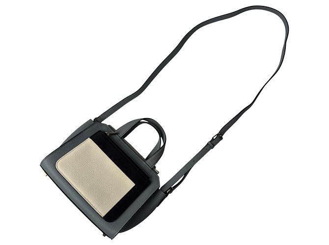 Borsa Mini Passpa Tote Valextra Marrone Nero Beige - vista 12