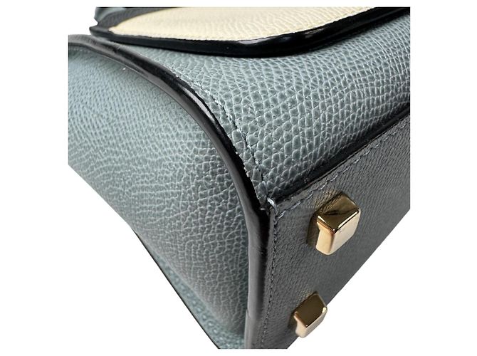 Borsa Mini Passpa Tote Valextra Marrone Nero Beige - vista 15