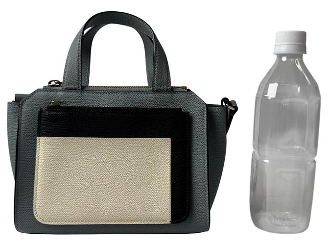 Borsa Mini Passpa Tote Valextra Marrone Nero Beige - vista 17