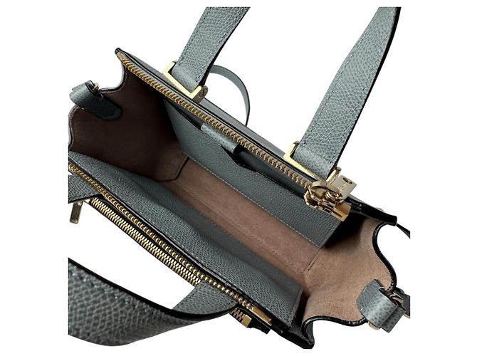 Borsa Mini Passpa Tote Valextra Marrone Nero Beige - vista 6