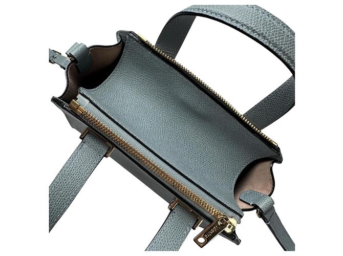 Borsa Mini Passpa Tote Valextra Marrone Nero Beige - vista 9