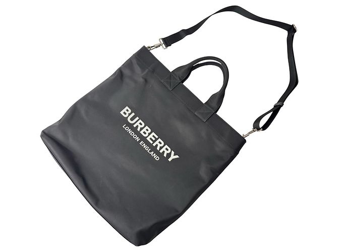Borsa Tote/Borsa a Tracolla Burberry Artie 2-Way in Nylon Nero - vista 12