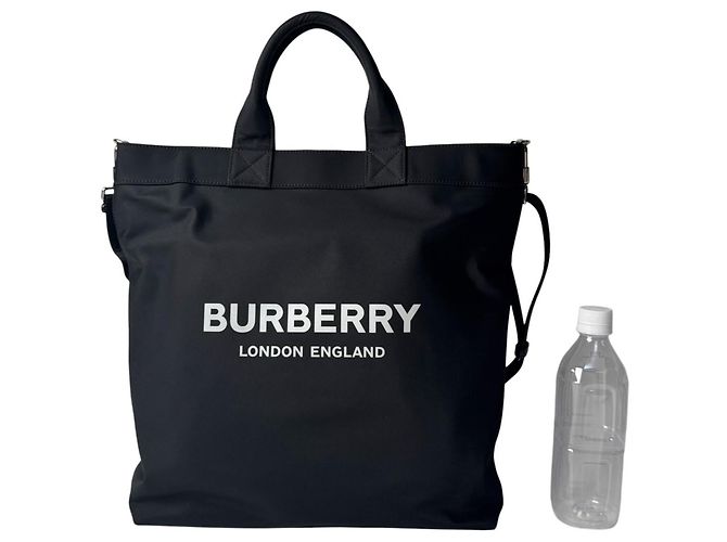 Borsa Tote/Borsa a Tracolla Burberry Artie 2-Way in Nylon Nero - vista 17