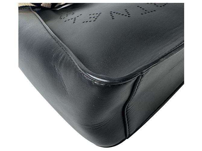 Stella Mc Cartney Borsa a tracolla Stella McCartney con logo traforato Nero - vista 11
