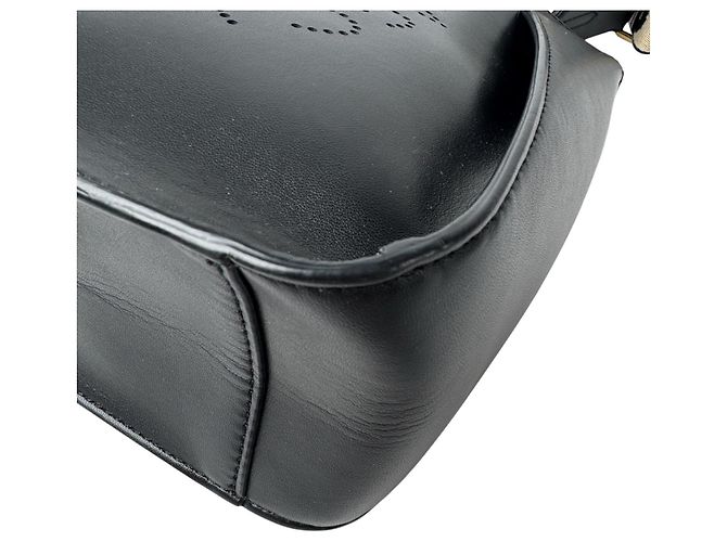 Stella Mc Cartney Borsa a tracolla Stella McCartney con logo traforato Nero - vista 12
