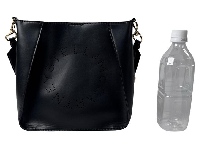 Stella Mc Cartney Borsa a tracolla Stella McCartney con logo traforato Nero - vista 15