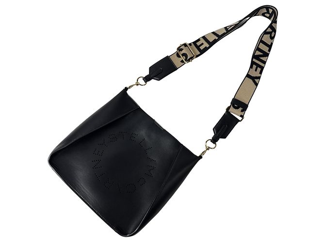 Stella Mc Cartney Borsa a tracolla Stella McCartney con logo traforato Nero - vista 2