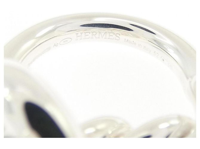 Ring Anello a fascia Hermès Croisette Argento - vista 4