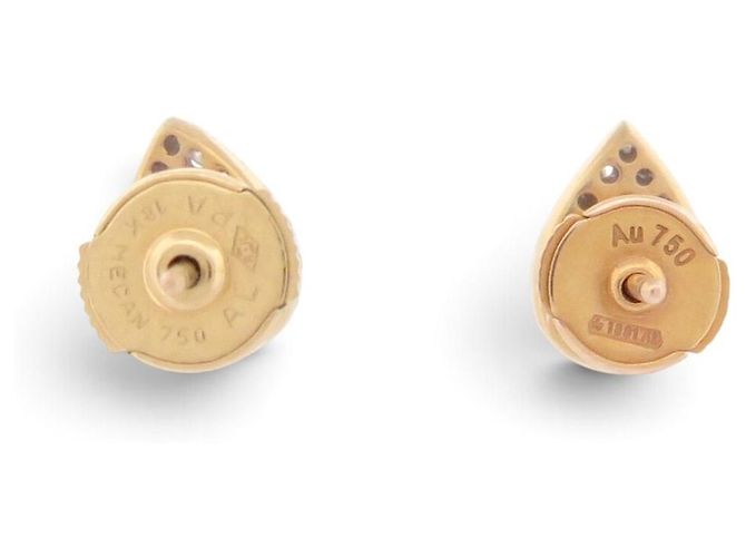 NUOVI ORECCHINI DJULA GRANDI A PERA ORO ROSA 18K 1.7GR DIAMANTI D'oro - vista 3