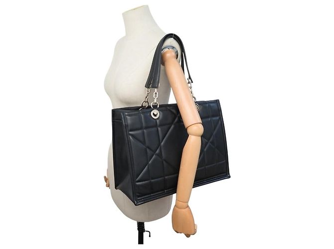 Autre Marque BORSA A MANO DIOR ESSENTIAL MM IN PELLE ARCHICANNAGE NERA CABAS TOTE HAND BAG Nero - vista 7