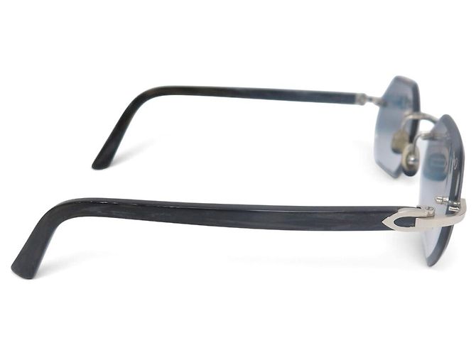 GAFAS DE SOL CARTIER DECOR C ALLONGE CT0439S BOIS SUNGLASSES NUEVAS Plata - vista 4