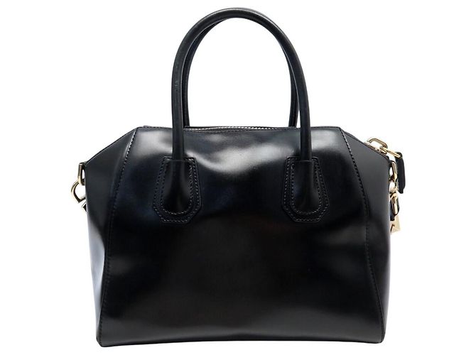 NUOVA BORSA GIVENCHY ANTIGONA PM PELLE LACCATA NERA TRACOLLA Nero - vista 2