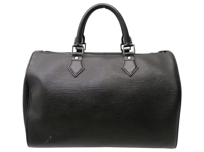 BORSA A MANO LOUIS VUITTON SPEEDY 35 M42992 PELLE EPI NOIR BLACK Nero - vista 2