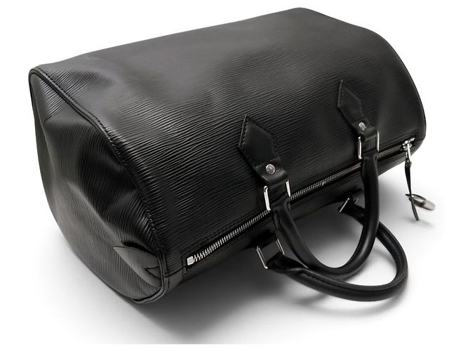 BORSA A MANO LOUIS VUITTON SPEEDY 35 M42992 PELLE EPI NOIR BLACK Nero - vista 7