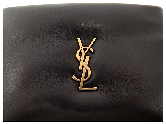 Autre Marque NUOVA MICRO BORSA A MANO SAINT LAURENT CALYPSO 778868 PELLE NERA SAC POUCH Nero - vista 5