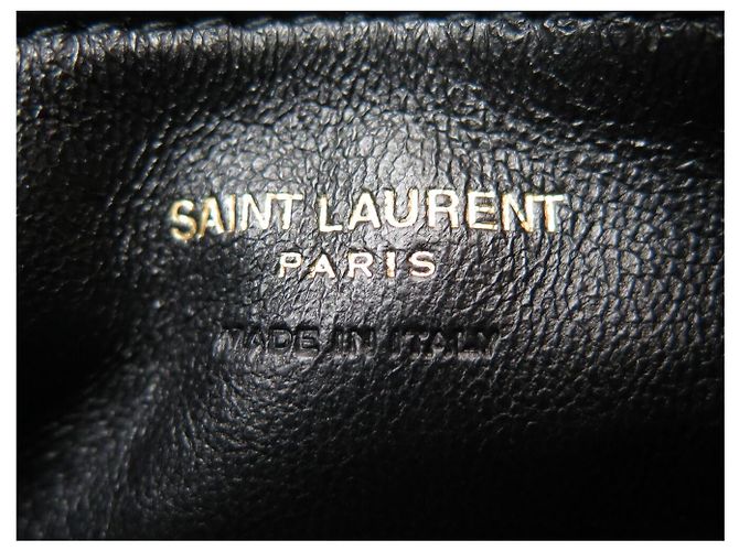 Autre Marque NUOVA MICRO BORSA A MANO SAINT LAURENT CALYPSO 778868 PELLE NERA SAC POUCH Nero - vista 8