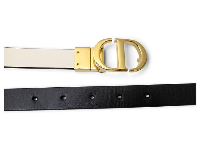 Christian Dior NEW DIOR 30 MONTAIGNE REVERSIBLE BELT BLACK & WHITE LEATHER T80 B0446UWGA - view 11