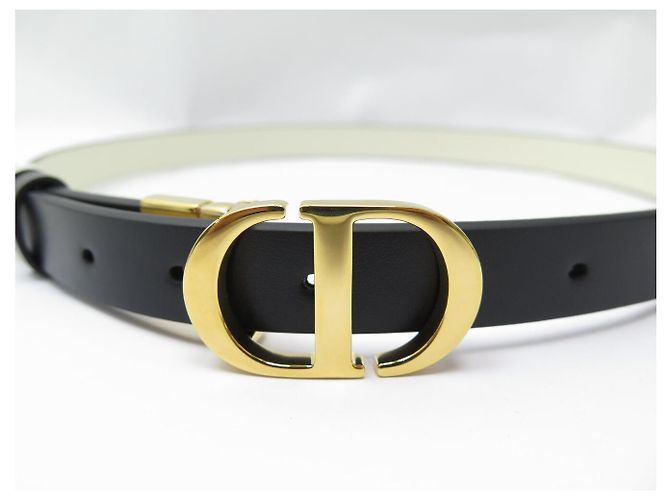 Christian Dior NEW DIOR 30 MONTAIGNE REVERSIBLE BELT BLACK & WHITE LEATHER T80 B0446UWGA - view 6